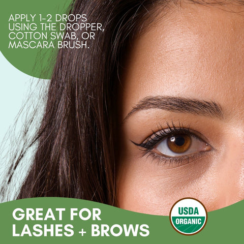 Herbion Organic Castor Oil is great for lashes and brows. 