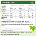 Supplement Facts of Herbion Sugar Free Cough Syrup 